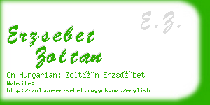 erzsebet zoltan business card
